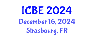 International Conference on Biomedical Engineering (ICBE) December 16, 2024 - Strasbourg, France