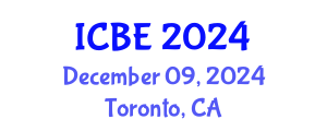 International Conference on Biomedical Engineering (ICBE) December 09, 2024 - Toronto, Canada