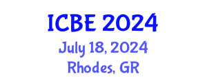 International Conference on Biomedical Engineering (ICBE) July 18, 2024 - Rhodes, Greece