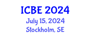 International Conference on Biomedical Engineering (ICBE) July 15, 2024 - Stockholm, Sweden