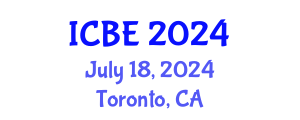 International Conference on Biomedical Engineering (ICBE) July 18, 2024 - Toronto, Canada