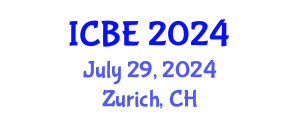 International Conference on Biomedical Engineering (ICBE) July 29, 2024 - Zurich, Switzerland