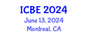 International Conference on Biomedical Engineering (ICBE) June 13, 2024 - Montreal, Canada