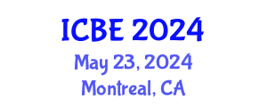 International Conference on Biomedical Engineering (ICBE) May 23, 2024 - Montreal, Canada