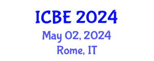 International Conference on Biomedical Engineering (ICBE) May 02, 2024 - Rome, Italy