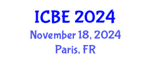International Conference on Biomedical Engineering (ICBE) November 18, 2024 - Paris, France