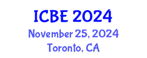International Conference on Biomedical Engineering (ICBE) November 25, 2024 - Toronto, Canada