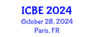 International Conference on Biomedical Engineering (ICBE) October 28, 2024 - Paris, France