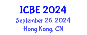 International Conference on Biomedical Engineering (ICBE) September 26, 2024 - Hong Kong, China