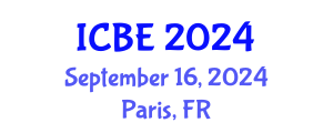 International Conference on Biomedical Engineering (ICBE) September 16, 2024 - Paris, France
