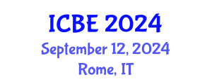 International Conference on Biomedical Engineering (ICBE) September 12, 2024 - Rome, Italy