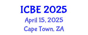 International Conference on Biomedical Engineering (ICBE) April 15, 2025 - Cape Town, South Africa