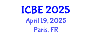 International Conference on Biomedical Engineering (ICBE) April 19, 2025 - Paris, France