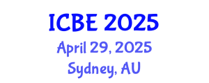 International Conference on Biomedical Engineering (ICBE) April 29, 2025 - Sydney, Australia