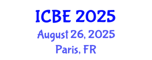 International Conference on Biomedical Engineering (ICBE) August 26, 2025 - Paris, France