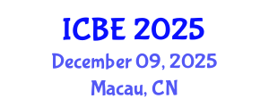 International Conference on Biomedical Engineering (ICBE) December 09, 2025 - Macau, China