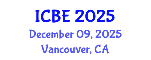 International Conference on Biomedical Engineering (ICBE) December 09, 2025 - Vancouver, Canada