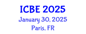 International Conference on Biomedical Engineering (ICBE) January 30, 2025 - Paris, France