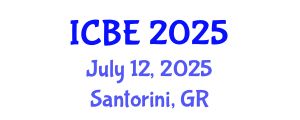 International Conference on Biomedical Engineering (ICBE) July 12, 2025 - Santorini, Greece