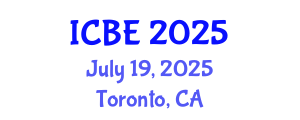 International Conference on Biomedical Engineering (ICBE) July 19, 2025 - Toronto, Canada