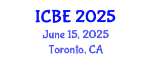 International Conference on Biomedical Engineering (ICBE) June 15, 2025 - Toronto, Canada