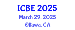International Conference on Biomedical Engineering (ICBE) March 29, 2025 - Ottawa, Canada