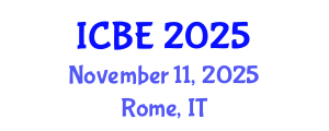 International Conference on Biomedical Engineering (ICBE) November 11, 2025 - Rome, Italy