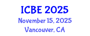 International Conference on Biomedical Engineering (ICBE) November 15, 2025 - Vancouver, Canada