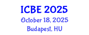 International Conference on Biomedical Engineering (ICBE) October 18, 2025 - Budapest, Hungary
