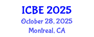 International Conference on Biomedical Engineering (ICBE) October 28, 2025 - Montreal, Canada