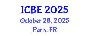 International Conference on Biomedical Engineering (ICBE) October 28, 2025 - Paris, France