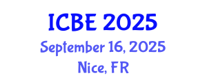 International Conference on Biomedical Engineering (ICBE) September 16, 2025 - Nice, France