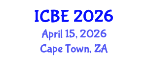 International Conference on Biomedical Engineering (ICBE) April 15, 2026 - Cape Town, South Africa