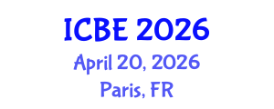 International Conference on Biomedical Engineering (ICBE) April 20, 2026 - Paris, France International Conference on Biomedical Engineering (ICBE) April 20, 2026 - Paris, France