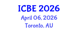 International Conference on Biomedical Engineering (ICBE) April 06, 2026 - Toronto, Australia International Conference on Biomedical Engineering (ICBE) April 06, 2026 - Toronto, Australia