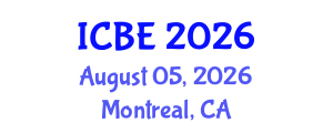 International Conference on Biomedical Engineering (ICBE) August 05, 2026 - Montreal, Canada