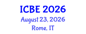 International Conference on Biomedical Engineering (ICBE) August 23, 2026 - Rome, Italy