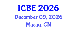 International Conference on Biomedical Engineering (ICBE) December 09, 2026 - Macau, China International Conference on Biomedical Engineering (ICBE) December 09, 2026 - Macau, China