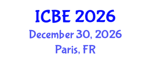 International Conference on Biomedical Engineering (ICBE) December 30, 2026 - Paris, France International Conference on Biomedical Engineering (ICBE) December 30, 2026 - Paris, France