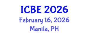 International Conference on Biomedical Engineering (ICBE) February 16, 2026 - Manila, Philippines International Conference on Biomedical Engineering (ICBE) February 16, 2026 - Manila, Philippines
