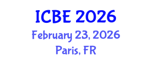 International Conference on Biomedical Engineering (ICBE) February 23, 2026 - Paris, France International Conference on Biomedical Engineering (ICBE) February 23, 2026 - Paris, France