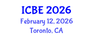 International Conference on Biomedical Engineering (ICBE) February 12, 2026 - Toronto, Canada International Conference on Biomedical Engineering (ICBE) February 12, 2026 - Toronto, Canada