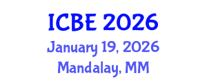 International Conference on Biomedical Engineering (ICBE) January 19, 2026 - Mandalay, Myanmar International Conference on Biomedical Engineering (ICBE) January 19, 2026 - Mandalay, Myanmar