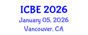 International Conference on Biomedical Engineering (ICBE) January 05, 2026 - Vancouver, Canada International Conference on Biomedical Engineering (ICBE) January 05, 2026 - Vancouver, Canada