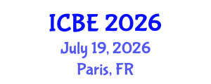 International Conference on Biomedical Engineering (ICBE) July 19, 2026 - Paris, France International Conference on Biomedical Engineering (ICBE) July 19, 2026 - Paris, France