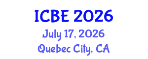 International Conference on Biomedical Engineering (ICBE) July 17, 2026 - Quebec City, Canada International Conference on Biomedical Engineering (ICBE) July 17, 2026 - Quebec City, Canada