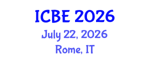 International Conference on Biomedical Engineering (ICBE) July 22, 2026 - Rome, Italy