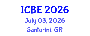 International Conference on Biomedical Engineering (ICBE) July 03, 2026 - Santorini, Greece International Conference on Biomedical Engineering (ICBE) July 03, 2026 - Santorini, Greece