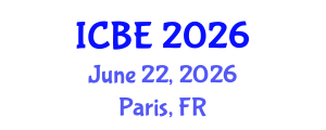 International Conference on Biomedical Engineering (ICBE) June 22, 2026 - Paris, France International Conference on Biomedical Engineering (ICBE) June 22, 2026 - Paris, France