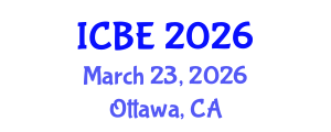 International Conference on Biomedical Engineering (ICBE) March 23, 2026 - Ottawa, Canada International Conference on Biomedical Engineering (ICBE) March 23, 2026 - Ottawa, Canada